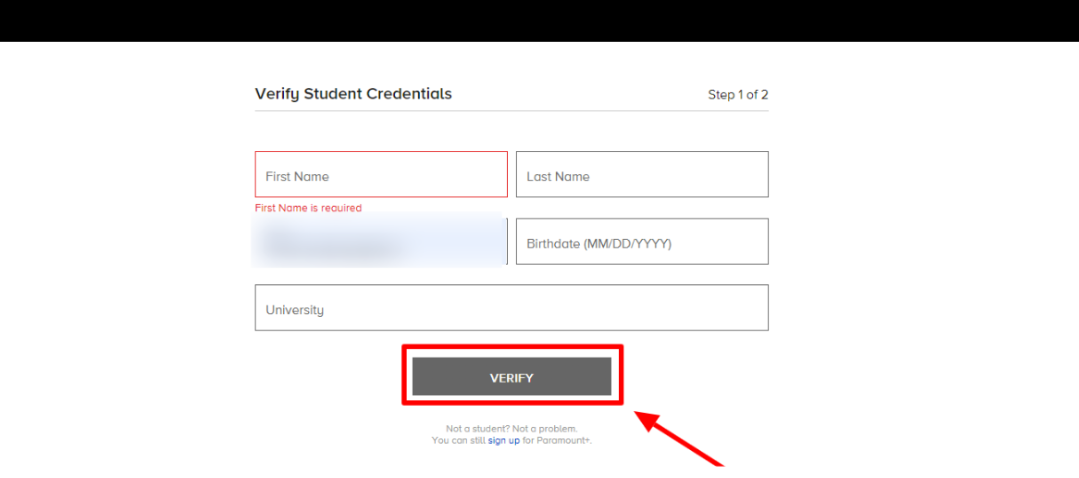 Verify Your Student Status