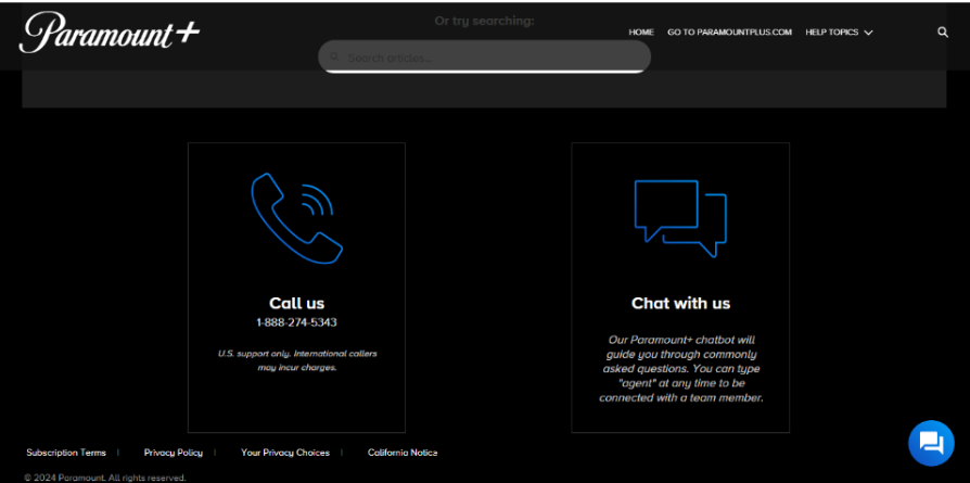 Contact Paramount Plus Support
