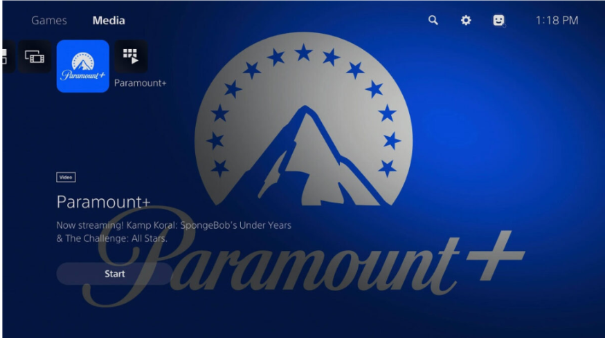 Paramount Plus on PS5