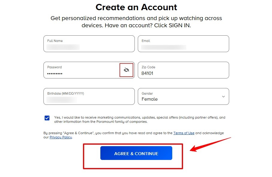 Create An Account